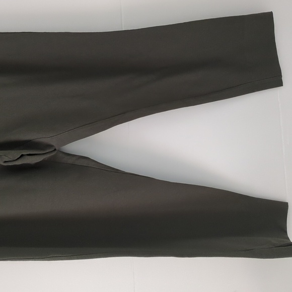 Eileen Fisher Slim Ankle Pant washable Stretch Crepe olive green - Picture 6 of 11